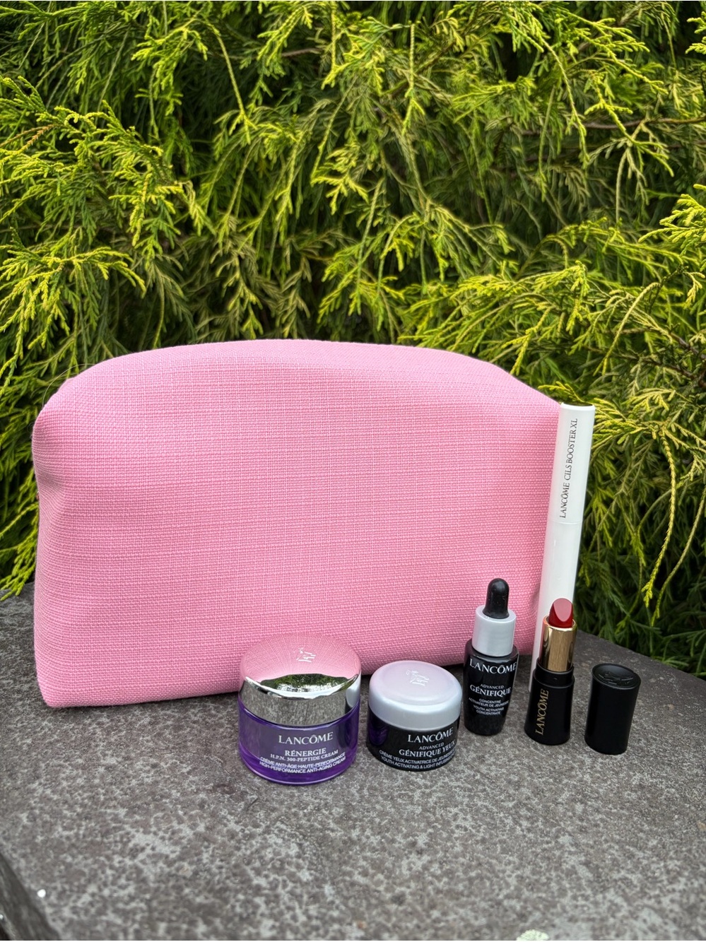 Lancome Beauty Bundle Pink Cosmetic Bag Set